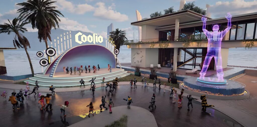 Coolio in the metaverse by NetVRk.