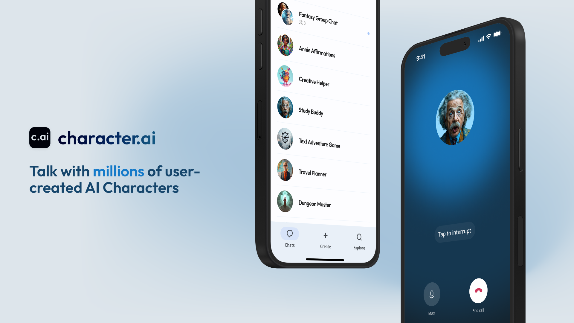 Character.ai lets users voice chat with real or fictional AI-powered Characters with Character Calls