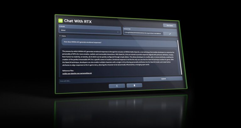 Chat With RTX brings AI PCs.