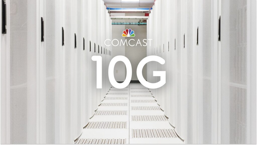 Comcast has its first live 10G connection in the Philadelphia area.