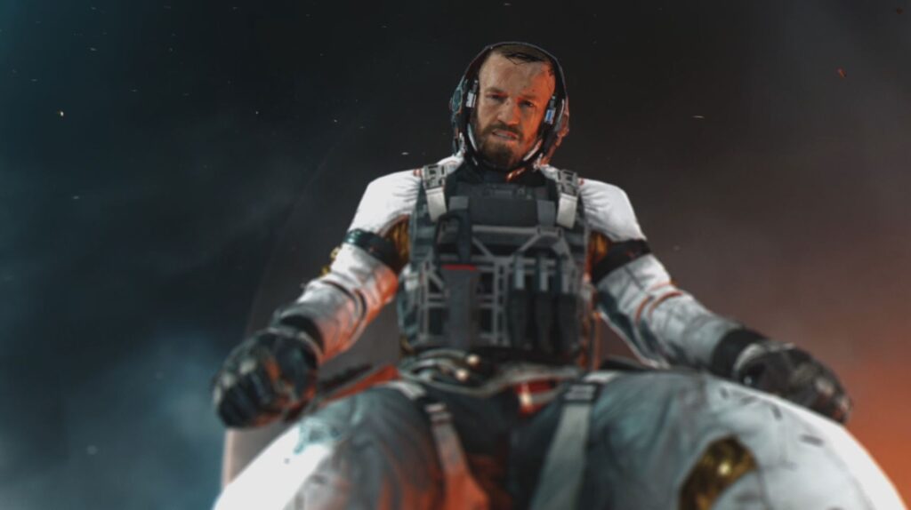 This is MMA fighter Conor McGregor in Call of Duty: Infinite Warfare