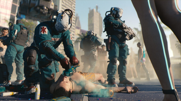 Cyberpunk 2077 has a positive vision of health care in the future.