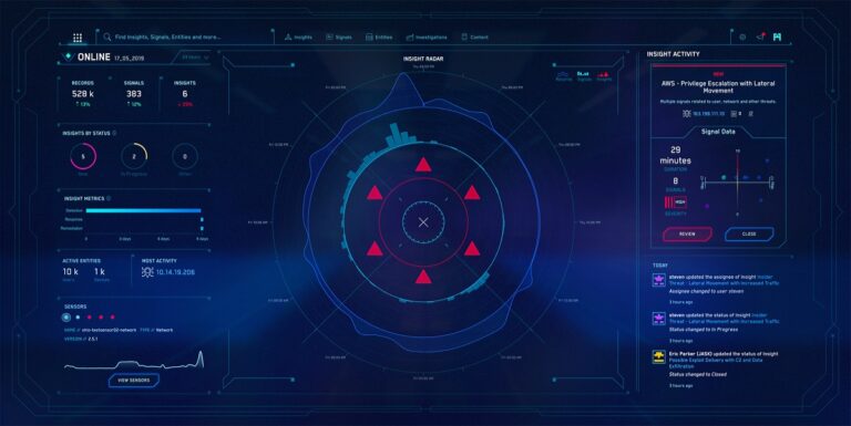 Cybertron's cybersecurity user interface takes inspiration from video game mini maps.
