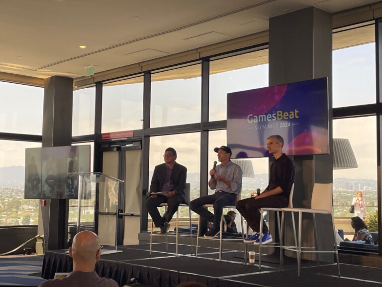 Dean Takahashi, Coda's Rick Phillips, and Discord's Peter Sellis at GamesBeat Summit 2024.
