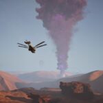An ornithopter in the deep desert in Dune: Awakening.
