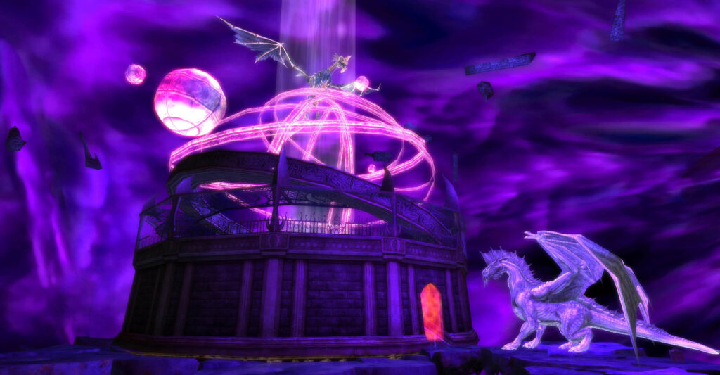 The noble silver dragon is ready to put an end to this blue dracolich's reign of terror.