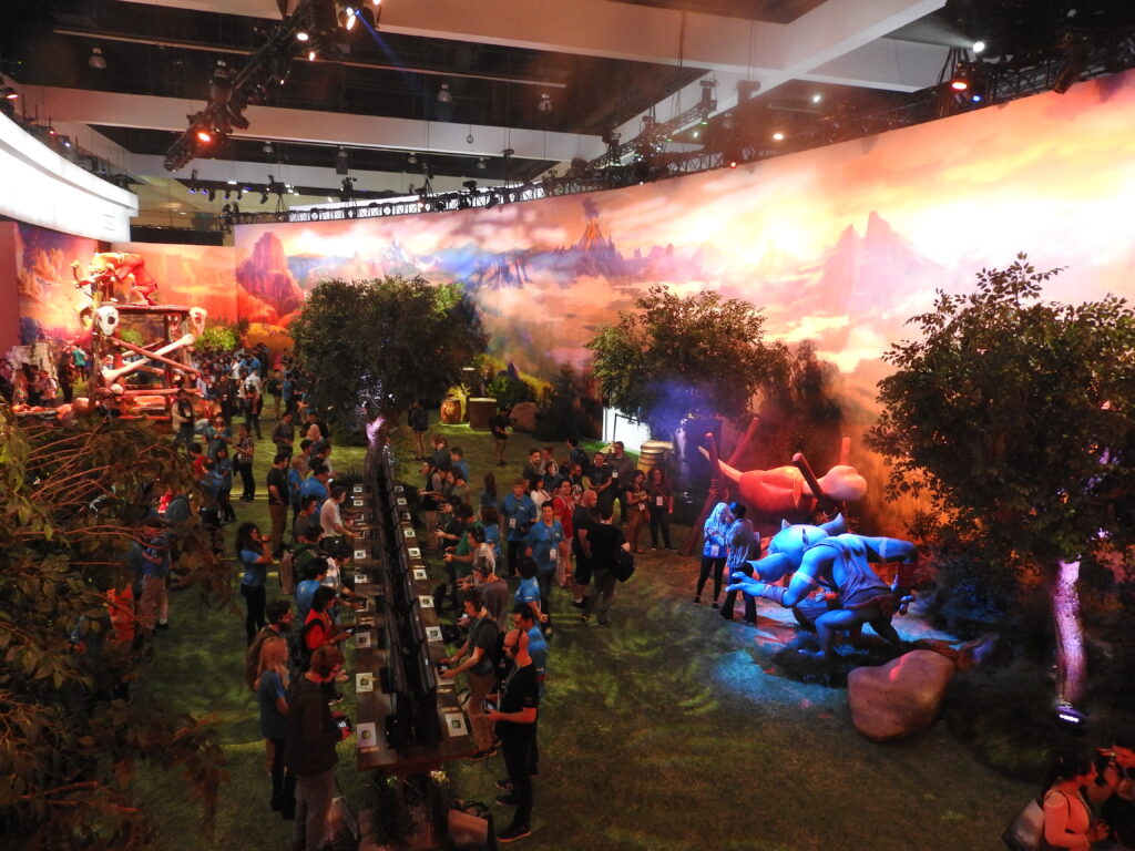Inside the Zelda theme park at Nintendo’s E3 booth
