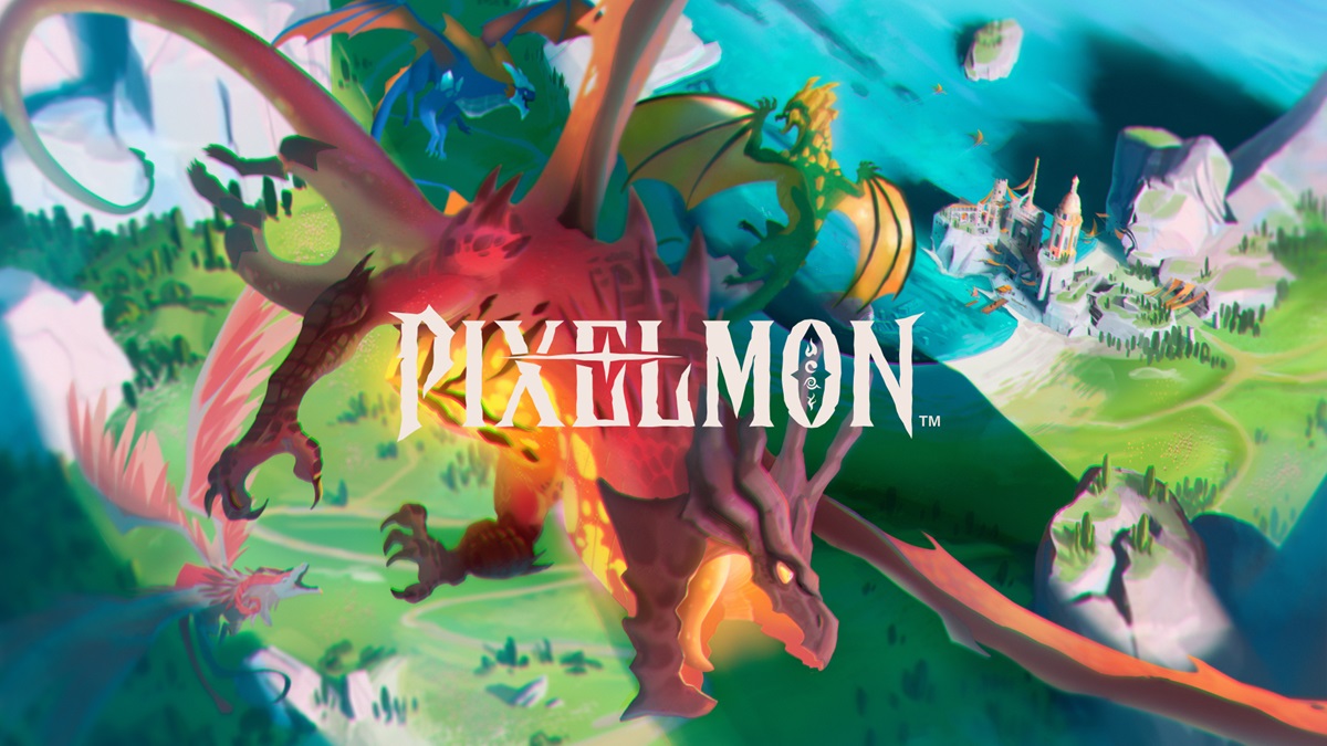 A dragon in Pixelmon.