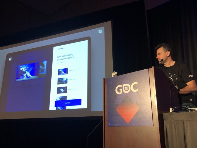 Epic's director of publishing strategy Sergey Galyonkin at GDC.