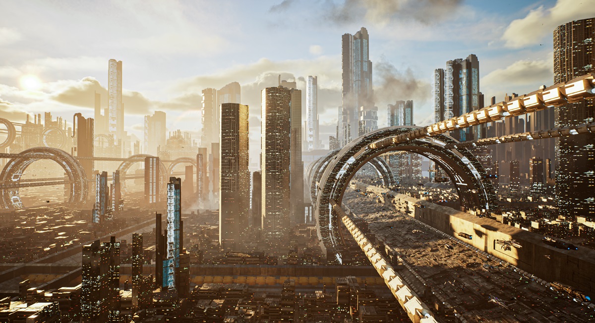 A futuristic city created by Atlas.
