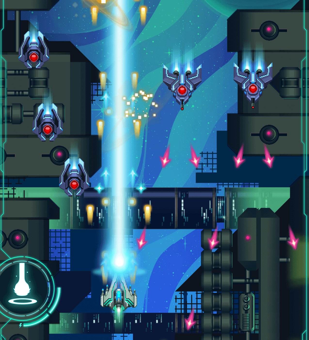 Galatron is an HMTL5 space shooter from Big Viking Games, circa 2016.