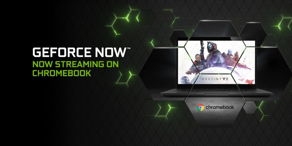 GeForce Now cloud gaming is available on Chromebooks.