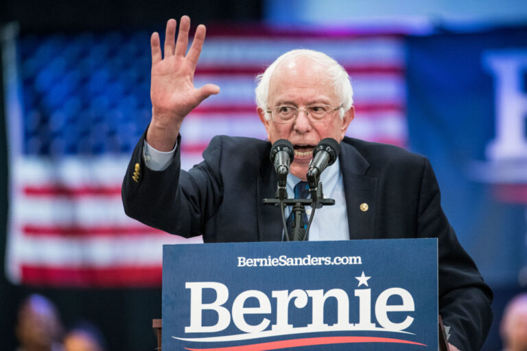 2020 Democratic presidential candidate U.S. Sen. Bernie Sanders (I-VT) addresses the crowd at the Royal family Life Center on March 14, 2019 in North Charleston, South Carolina. Sanders received 26 percent of the South Carolina Democratic vote in the 2020 race, eventually losing the nomination to Hillary Clinton. (Photo by Sean Rayford/Getty Images)