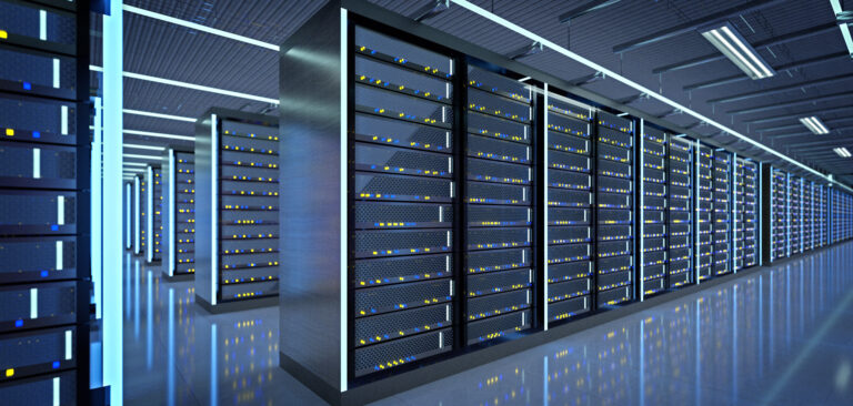 Server room data center - 3d rendering