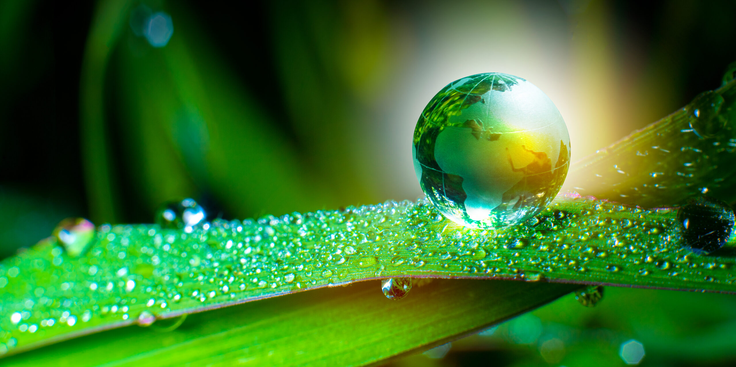 Renewable energy concept Earth Day or environment protection Hands protect forests that grow on the ground and help save the world.