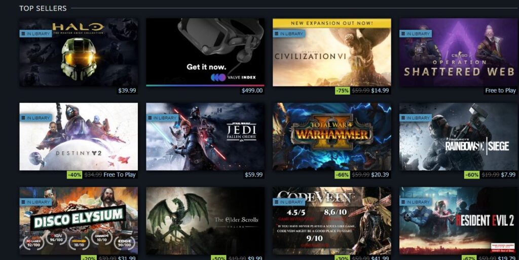 Halo is the top-selling game on Steam today.
