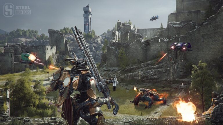A Heartbreaker mech in Steel Hunters.