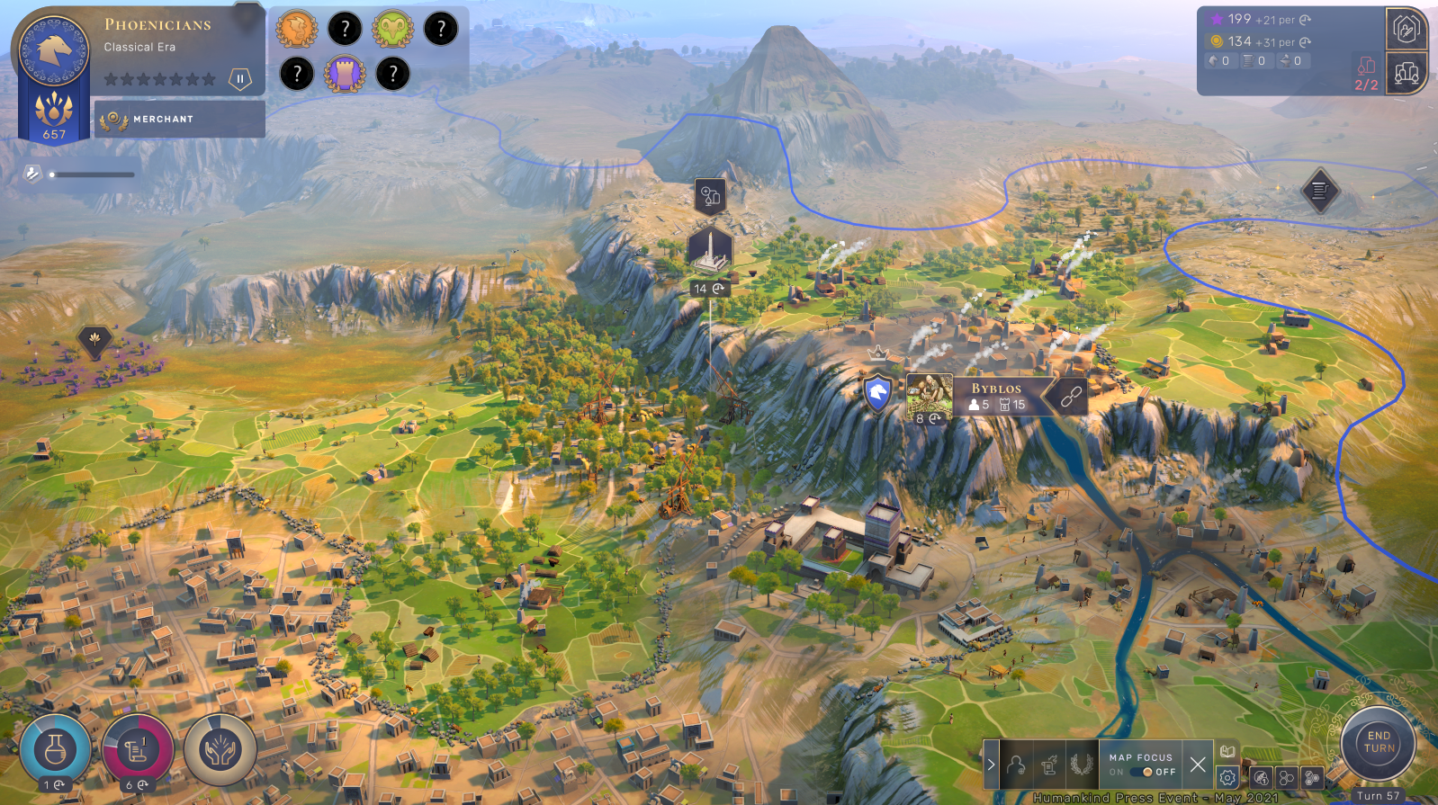 My small village has grown into a sprawling Ancient Era settlement.