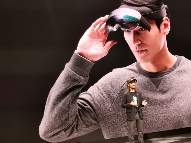 Microsoft's Alex Kipman with the new HoloLens 2.