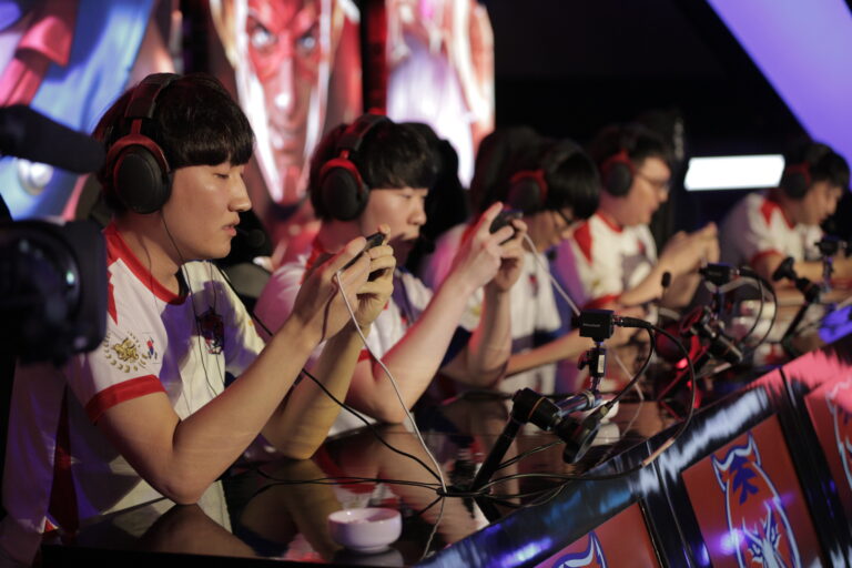 Team Korea during the grand finals of the Arena of Valor World Cup.