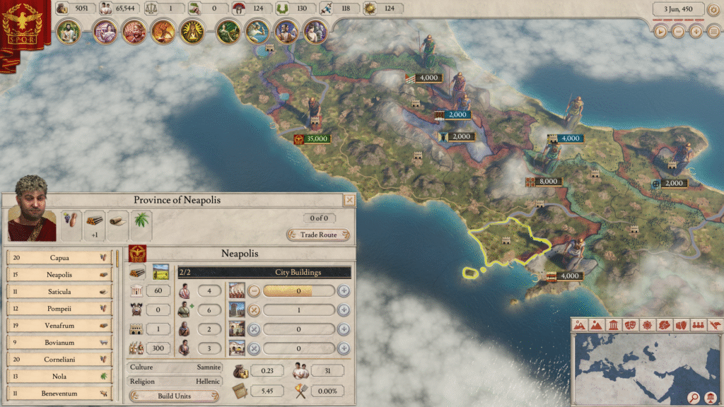 Imperator: Rome is Paradox's first game with its improved development engine.