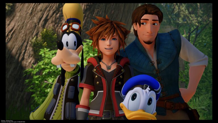 Flynn with his new anime friends.