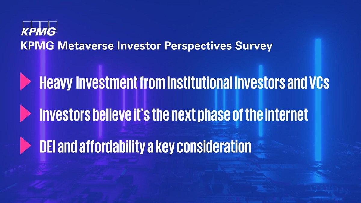 KPMG has a new survey on the metaverse.
