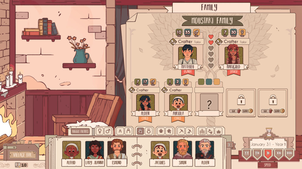 Family lineages matter in Lakeburg Legacies.