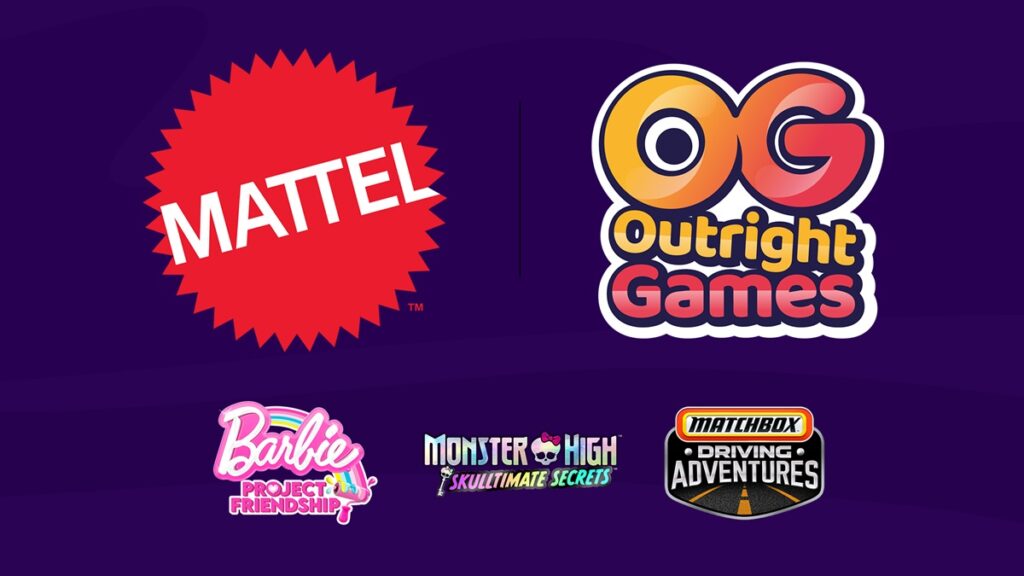 Mattel and Outright Games will make 3 console and PC games.