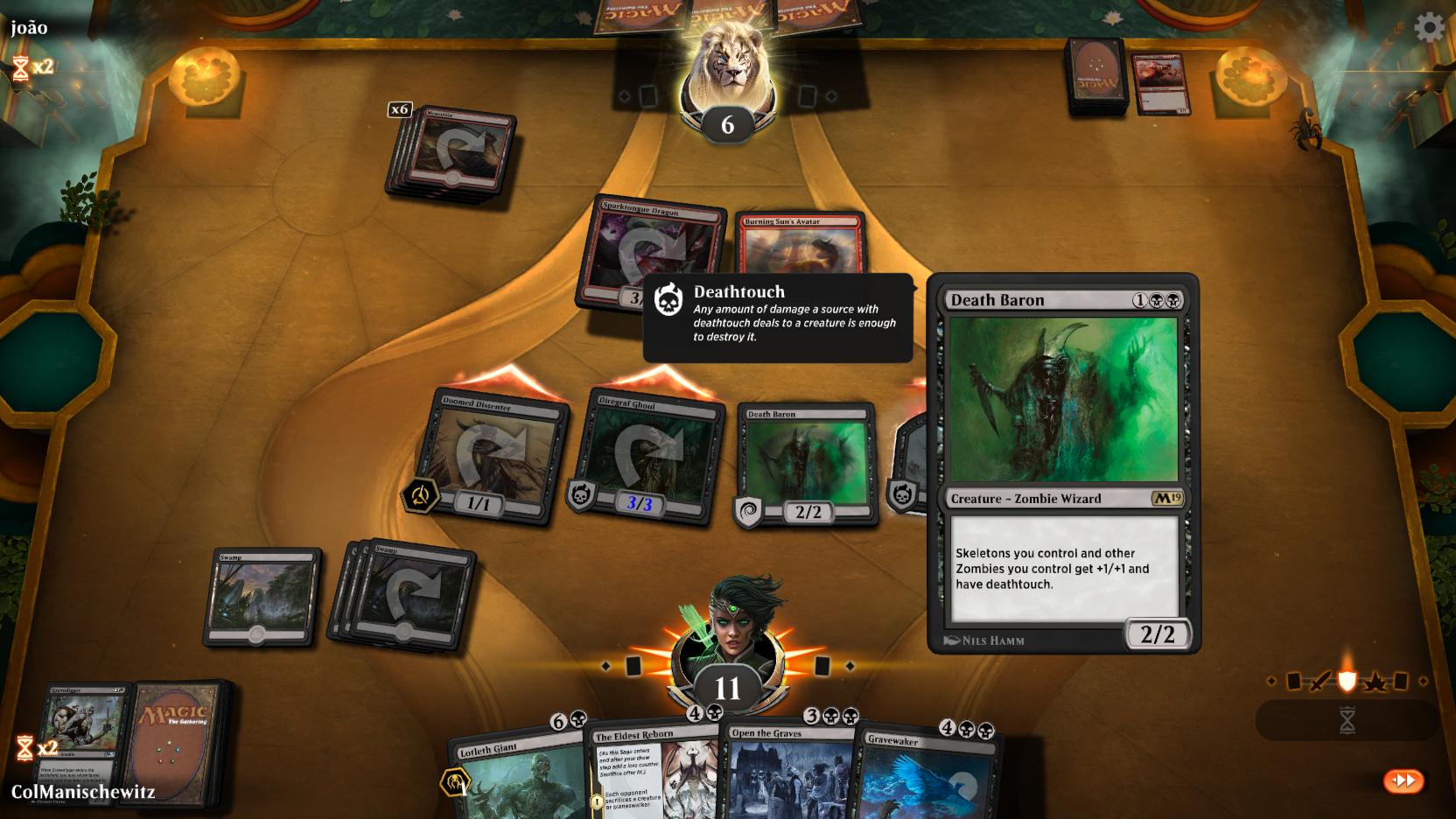 Zombies remain one of my favorite decks because of Death Baron turning shuffling corpses into lethal weapons.