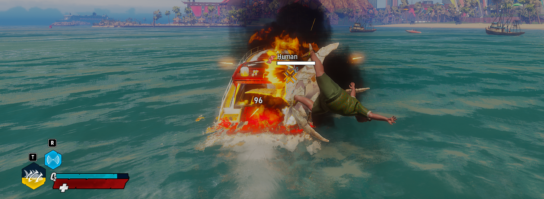 Destroying boats are one of the most satisfying aspects of Maneater.