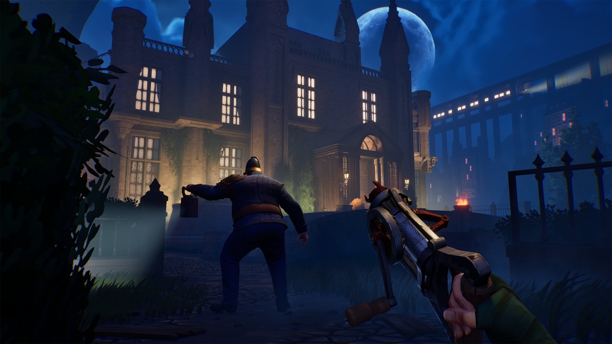 Four human players compete to rob a mansion and come back with the most riches.