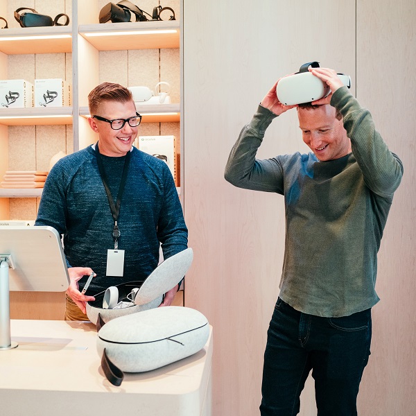 Mark Zuckerberg, CEO of Meta, in the Meta Store.