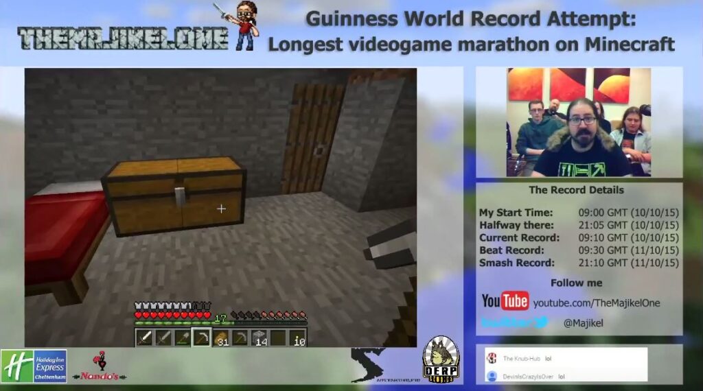 Man plays Minecraft for 35 hours in world record attempt