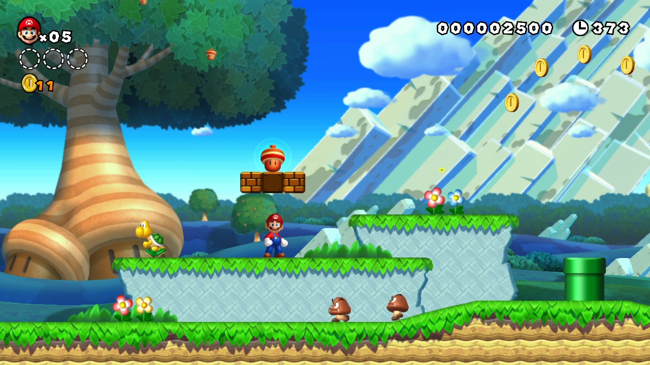 New Super Mario Bros. U in action for the Wii U.