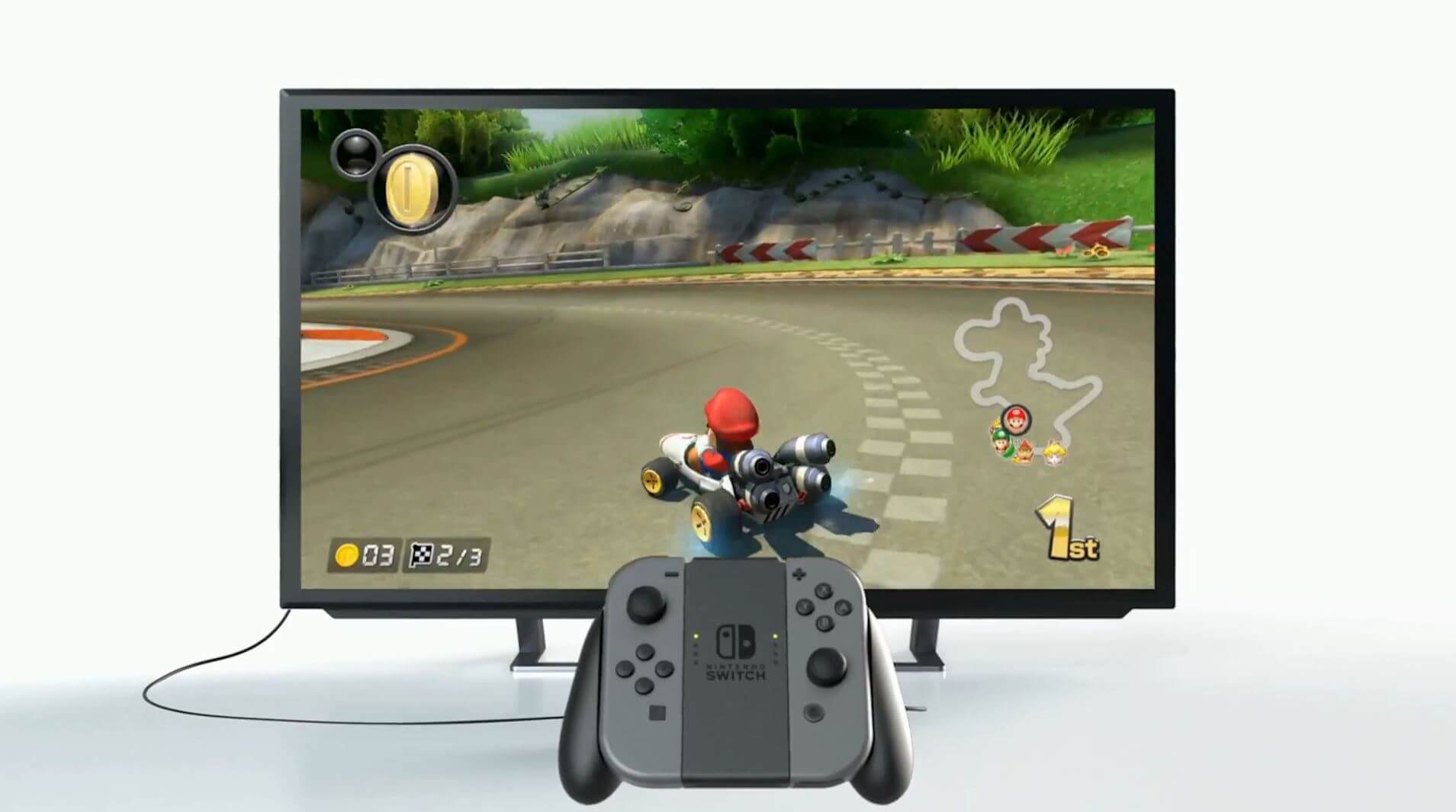 The Nintendo Switch console.