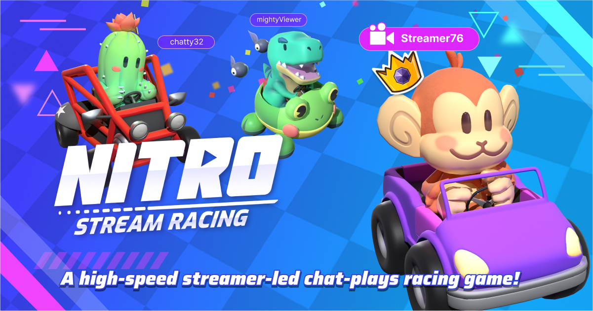 Captain.tv, Loaded and content creators like Ludwig, Quarter Jade and NorthernLion are partnering for a streamer-led racing game Nitro. Chat controls the actio.