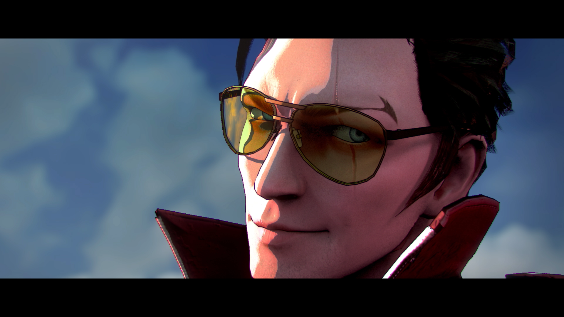 Scar and smirk -- Travis trademarks.