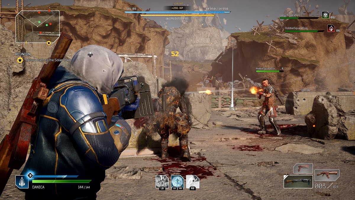 Outriders is a co-op shooter.