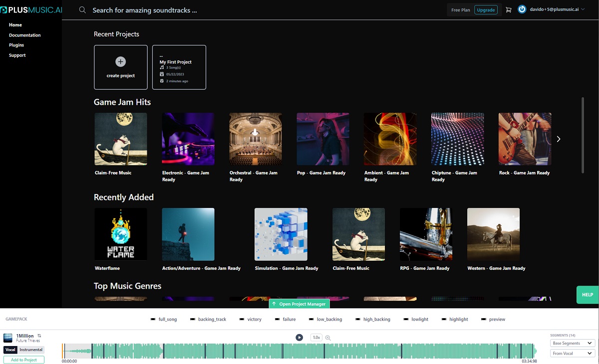 PlusMusic.ai streamlines in-game music.