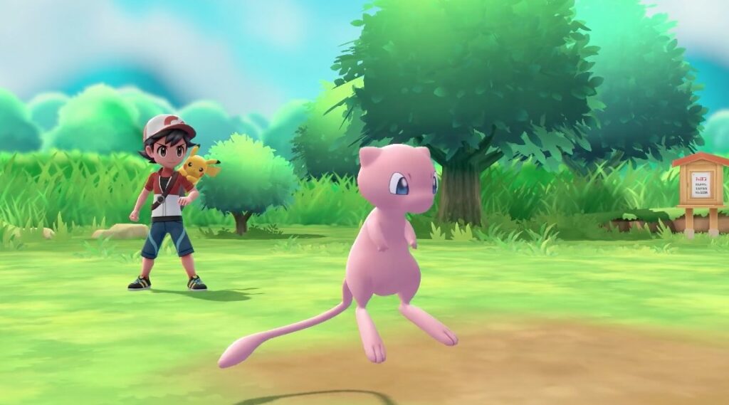 Mew comes standard in the Pokemon: Let's Go games.