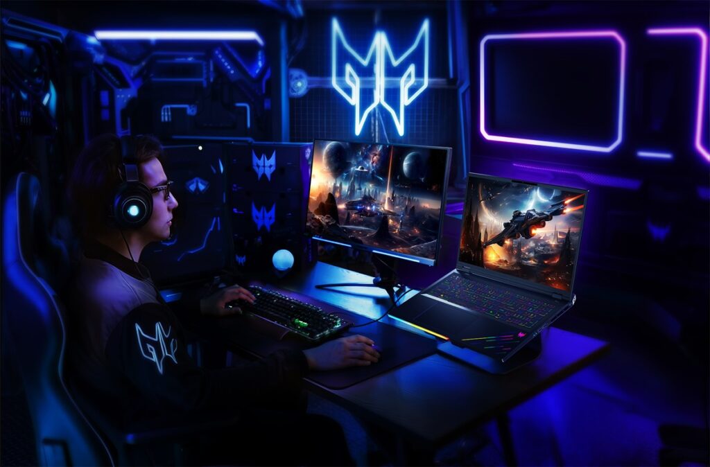 Acer Predator Helios 18 AI gaming laptop.