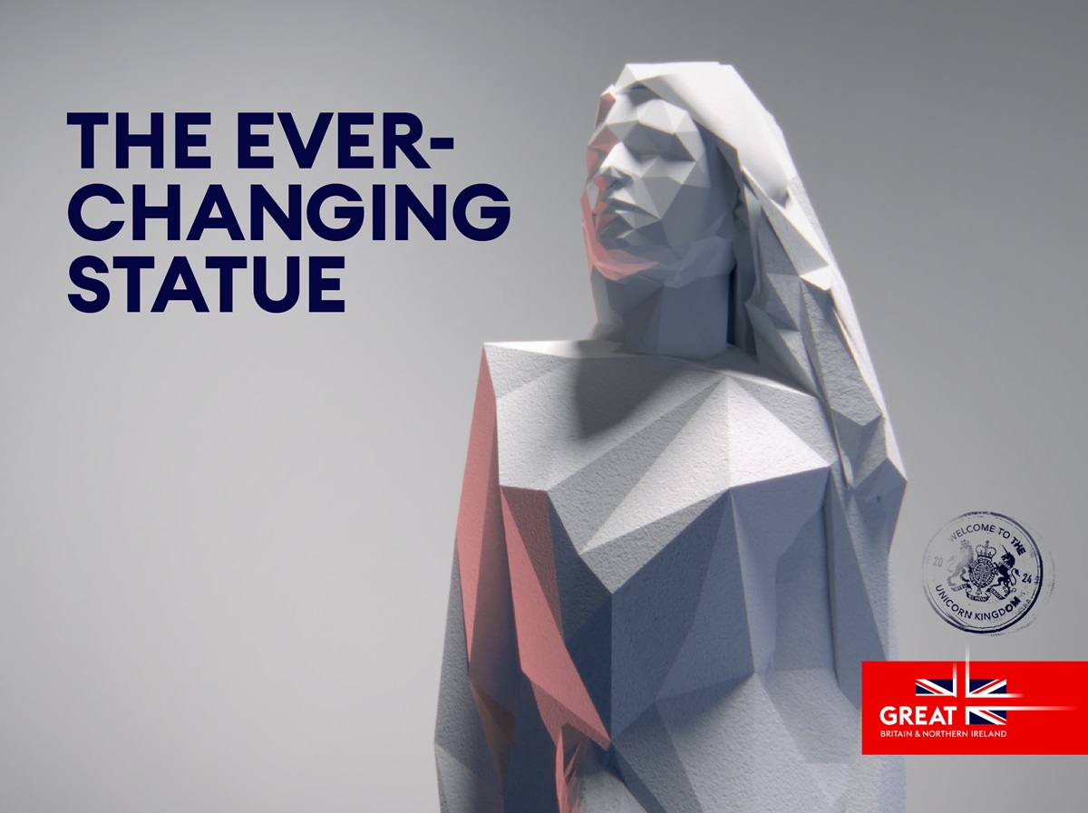 The United Kingdom is celebrating its unicorns with an ever-changing statue.