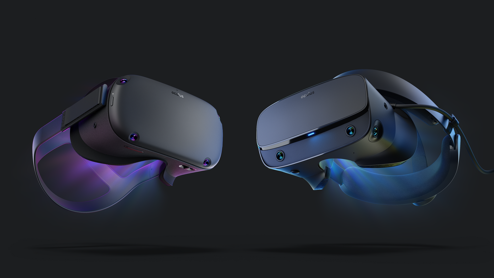 The Oculus Quest (left) and the Oculus Rift launch May 21.