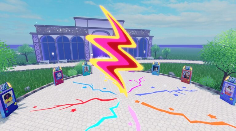 A lightning bolt in the Rebel Girls/House of Blueberry activation in Roblox.