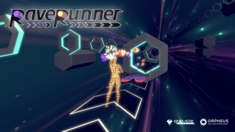 One of Orpheus's new games, RaveRunner.
