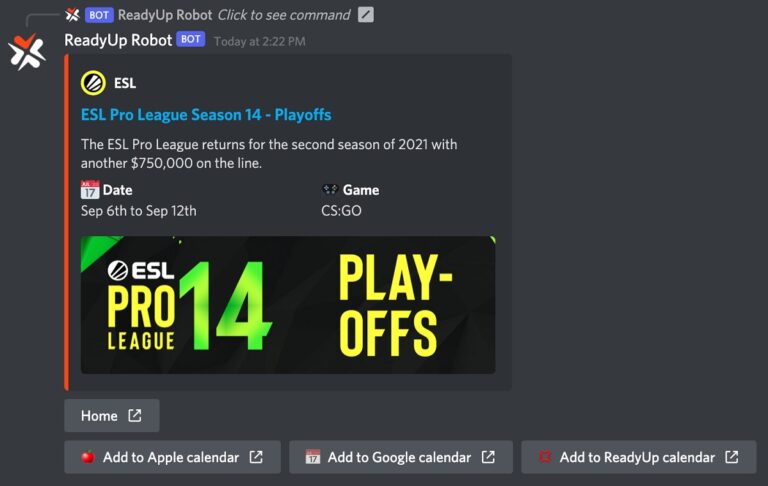 ReadyUp's Discord bot helps engage fans.