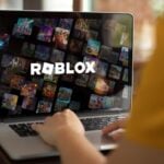 Roblox on a laptop.