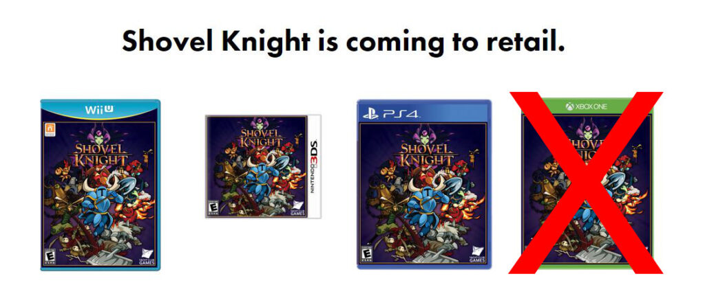 Shovel Knight’s Xbox One retail release is now canceled