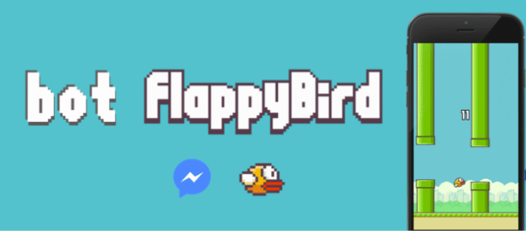 This is an old Flappy Bird game. Someone created a version running on Telegram Messenger.